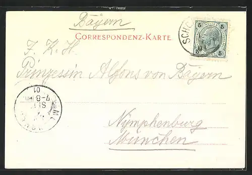 AK Pertisau /Achensee, Autograph von Prinz Alfons von Bayern