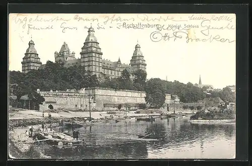 AK Aschaffenburg, Blick zum Schloss