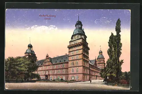 AK Aschaffenburg, Blick zum Schloss