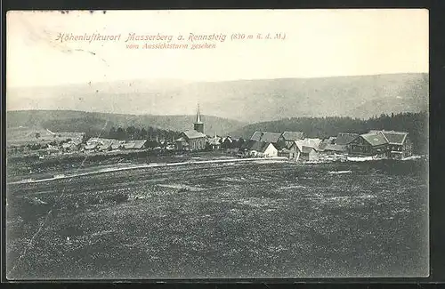 AK Masserberg a. Rennsteig, Panorama vom Aussichtsturm