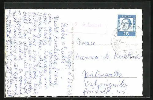 AK Landpoststempel 2449 Sulsdorf