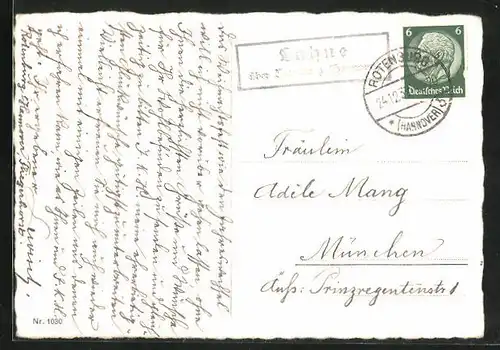 AK Landpoststempel Luhne über Rotenburg (Hannover)