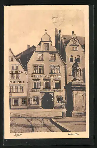 AK Erfurt, Gasthaus Hohe Lilie