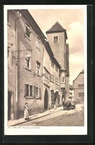 AK Erfurt, Blick hinein in die Michaelisstrasse