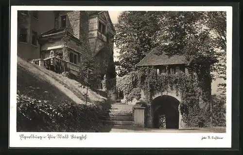 AK Elgersburg / Thür. Wald, Partie im Burghof