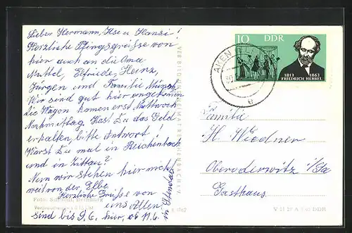 AK Aken / Elbe, Kirchstrasse, Rathaus und Postamt