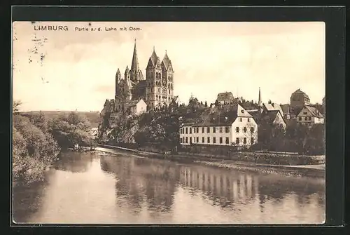 AK Limburg, Partie a. d. Lahn mit Dom