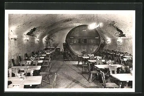AK Insel Mainau / Bodensee, Torkel-Keller mit 25 000 Liter Fass