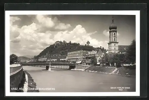 AK Graz, Murbrücke und Schlossberg