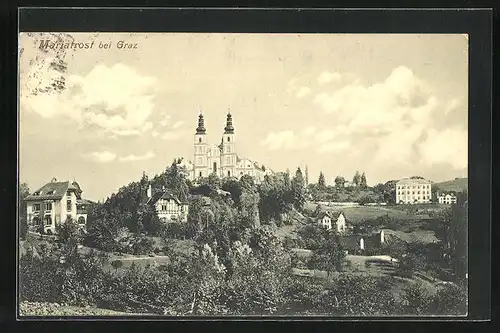 AK Graz, Basilika Mariatrost auf dem Purberg