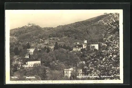 AK Bad Gleichenberg, Ortsansicht mit Schloss