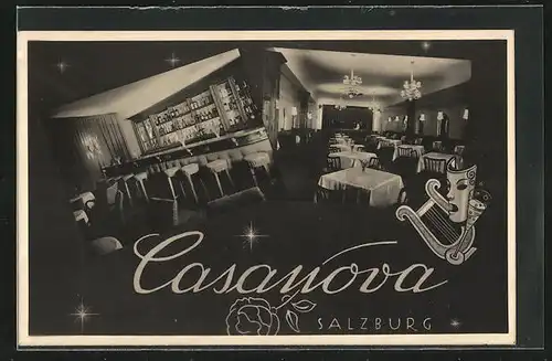 AK Salzburg, Restaurant Vergnügungsstätte Casanova