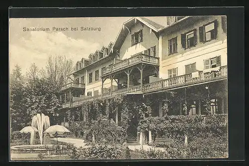 AK Parsch, Sanatorium mit Park