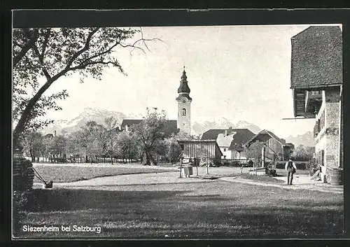 AK Siezenheim, Ortspartie mit Kirche