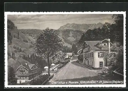 AK St. Johann, Gasthaus u. Pension Grubhöhe