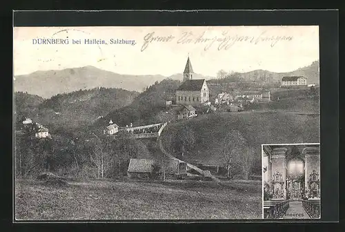 AK Dürnberg bei Hallein, Blick zur Kirche, Innenansicht