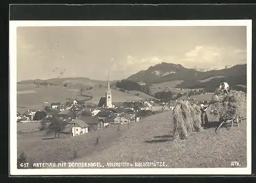 AK Abtenau, Teilansicht mit Donnerkogel, Angerstein und Bischofsmütze