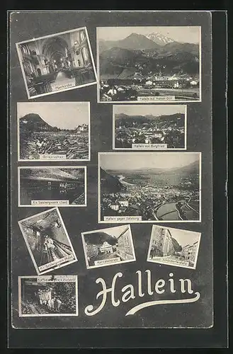 AK Hallein, Salzbergwerk, Totalansicht, Schöndorferplatz