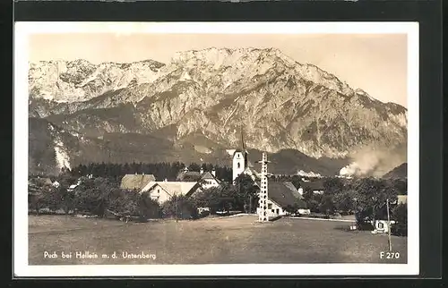 AK Puch b. Hallein, Panorama mit Untersberg