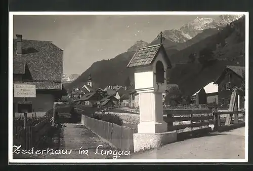 AK Zederhaus /Lungau, Bildstock gegen Zentrum