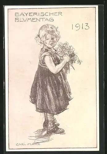 AK Bayerischer Blumentag 1913, Ganzsache Bayern