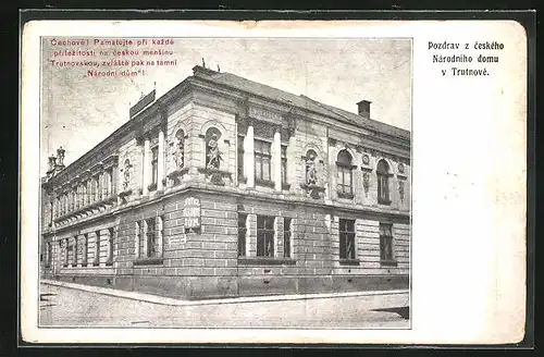 AK Trautenau / Trutnov, Hotel Narodni dum