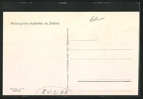 AK Zvicina, Masarykova studanka