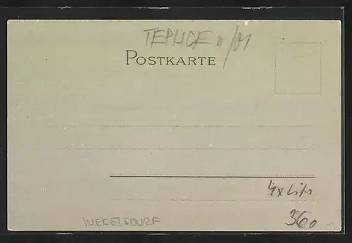 Künstler-AK Wekelsdorf, Die Wekelsdorfer Felsen, Die Martinswand