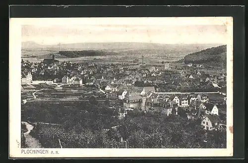 AK Plochingen a. N., Totalansicht aus der Vogelschau