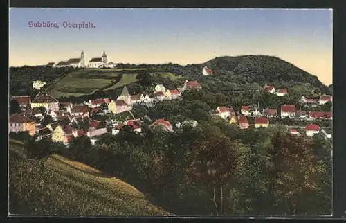 AK Sulzbürg (Oberpfalz), Totalansicht aus der Vogelschau
