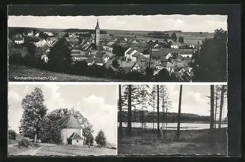 AK Kirchenthumbach /Opf., Ortsansicht und zwei weitere Ansichten der Umgebung