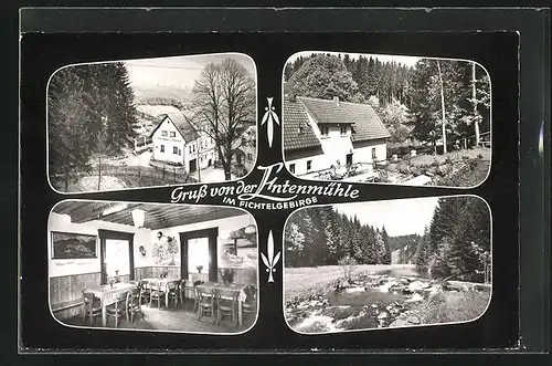 AK Lützenreuth /Ofr., Gasthaus und Pension Entenmühle in vier Ansichten