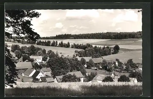 AK Cottenau, Ortsansicht aus der Vogelschau