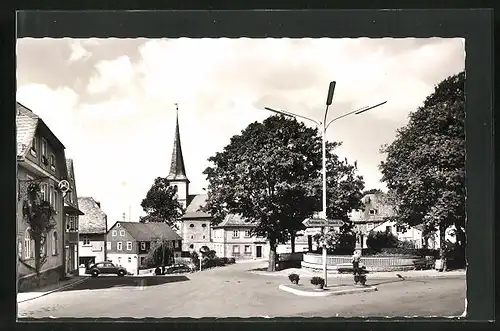 AK Presseck im Frankenwald, Ortspartie mit Blick zur Kirche