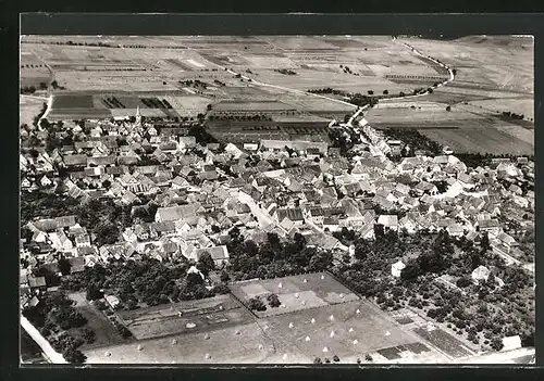 AK Markt Bergel /Mittelfranken, Ortsansicht vom Flugzeug aus