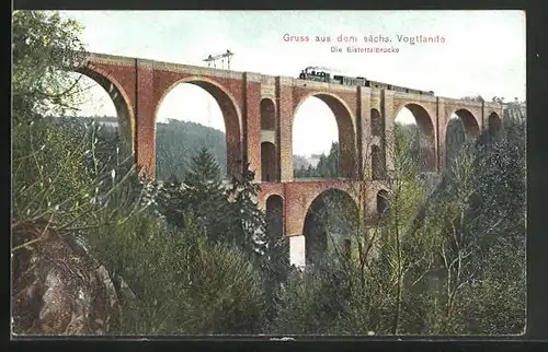AK Jocketa, Elstertalbrücke im sächs. Vogtland