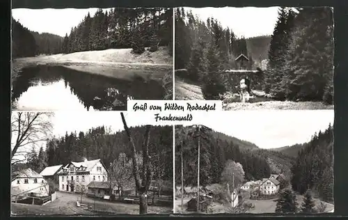 AK Helmbrechts, Gasthaus Bischofsmühle im Wilden Rodachtal Frankenwald