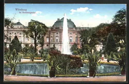 AK Würzburg, Im Residenzgarten