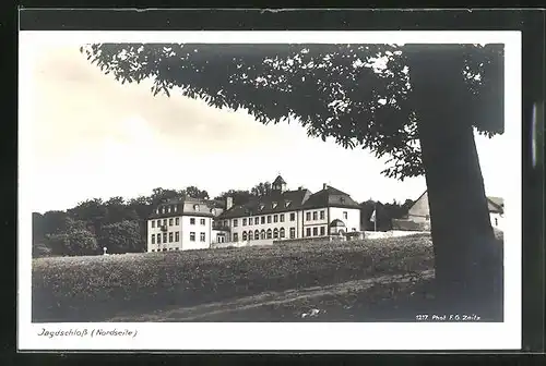 AK Rüdesheim am Rhein, Hotel Jagdschloss Niederwald (Nordseite)