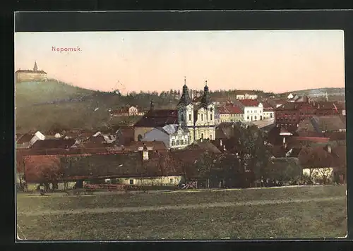 AK Nepomuk, Ortsansicht mit Schloss