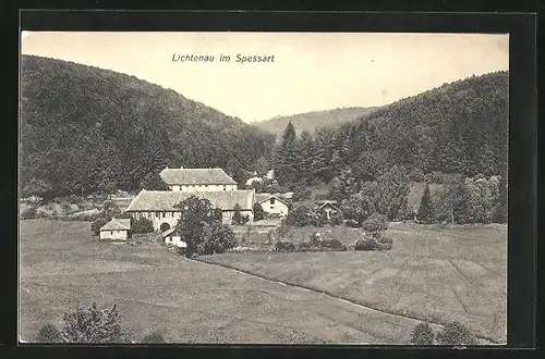 AK Lichtenau im Spessart, Blick zum Hotel Hochspessart