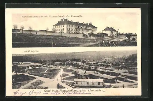 AK Hammelburg, Truppenübungsplatz, Südl. Lager und Arbeitskommando mit Wohngebäude der Unteroffiziere
