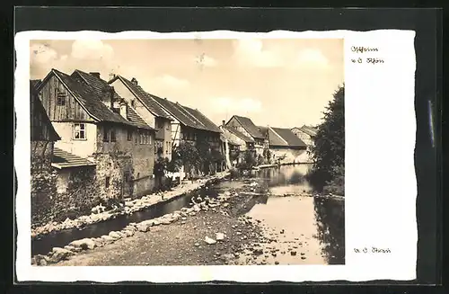 AK Ostheim /Rhön, Partie an der Streu