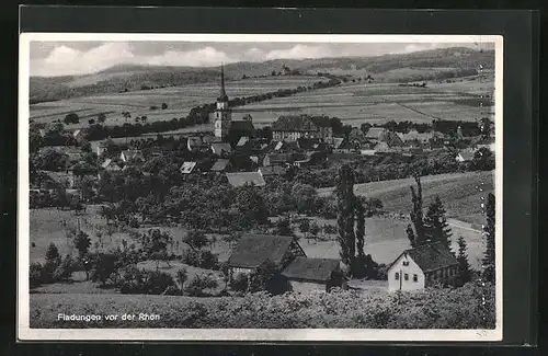 AK Fladungen vor der Rhön, Gesamtansicht aus der Vogelschau