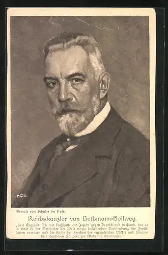 Künstler-AK Reichskanzler von Bethmann Hollweg