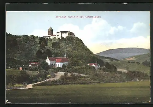 AK Hammelburg, Blick zum Schloss Saaleck