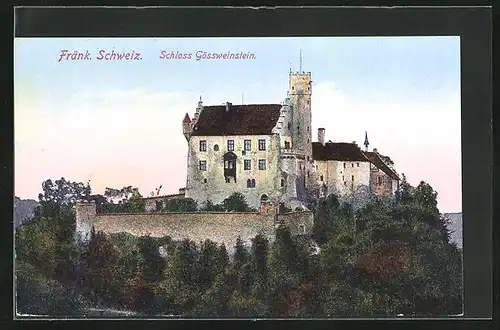 AK Gössweinstein / Fränk. Schweiz, Blick zum Schloss