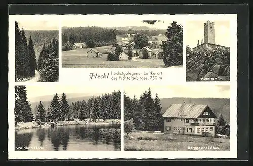 AK Fleckl / Fichtelgebirge, Panorama, Löchleinstal, Waldbad & Berggasthof