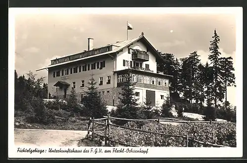 AK Fleckl-Ochsenkopf / Fichtelgebirge, Unterkunftshaus des F.G.V.