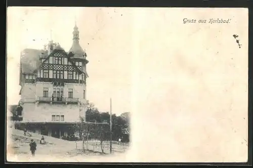 AK Karlsbad, Blick auf das Jägerhaus